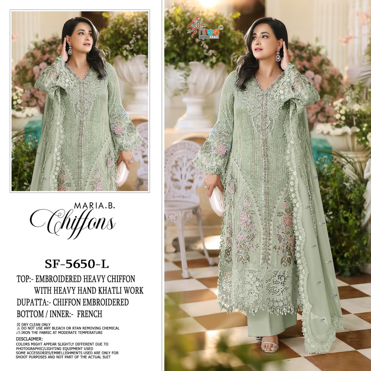Sf 5650 Ijkl Shree Fabs Chiffon Pakistani Salwar Suits Wholesaler