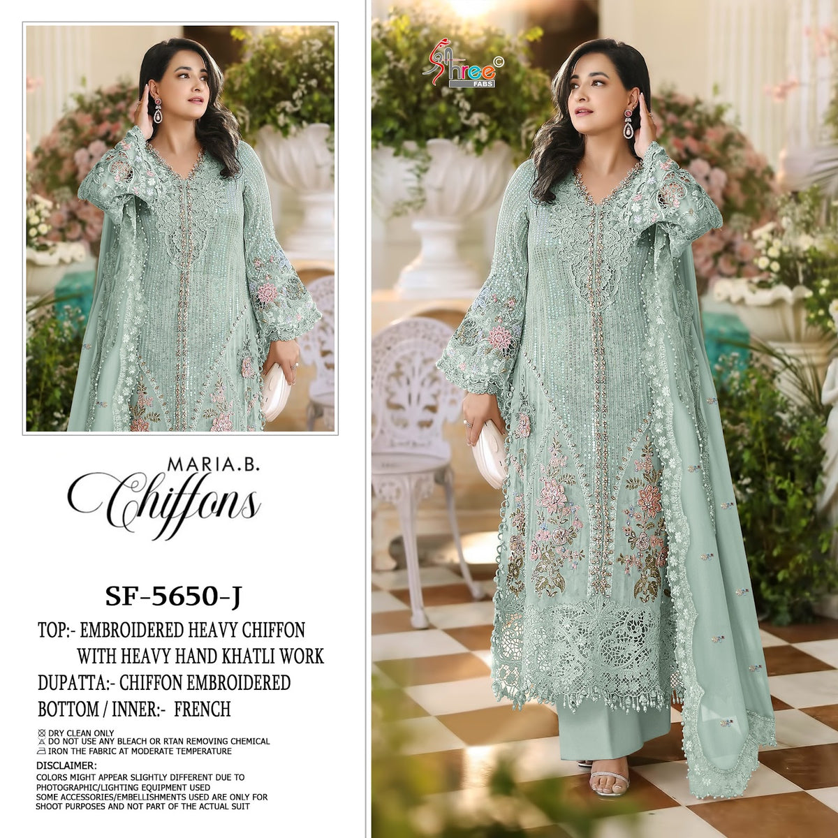 Sf 5650 Ijkl Shree Fabs Chiffon Pakistani Salwar Suits Wholesaler
