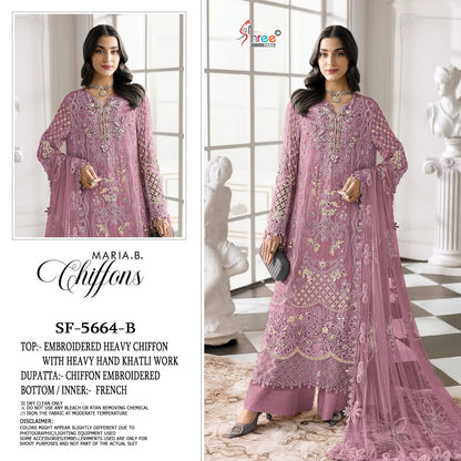 Sf 5664 Shree Fabs Chiffon Pakistani Salwar Suits Manufacturer India