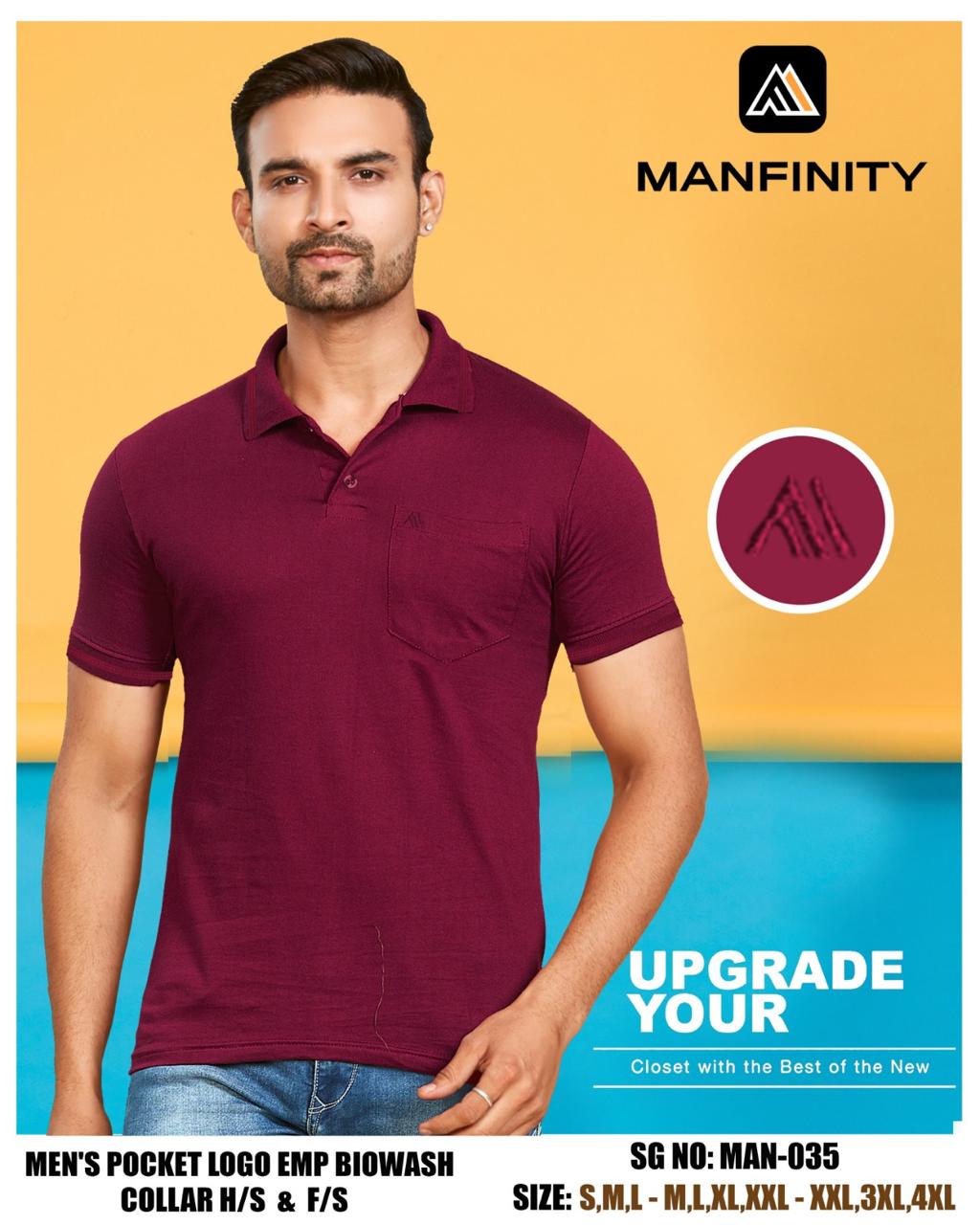 Sg No 035 Half Sleeve Manfinity Combed Cotton Mens Tshirts Exporter