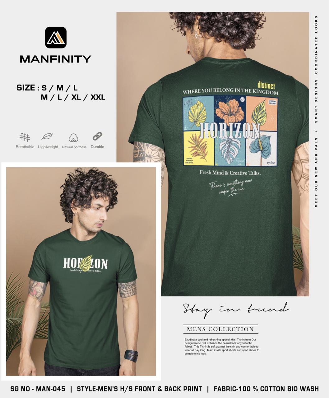 Sg No 045 Manfinity Cotton Biowashed Mens Tshirts Exporter