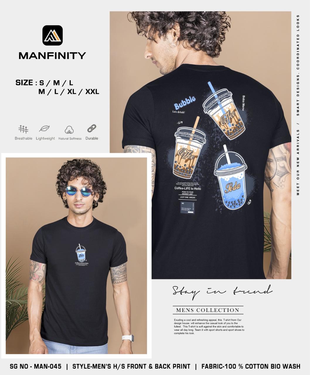 Sg No 045 Manfinity Cotton Biowashed Mens Tshirts Exporter