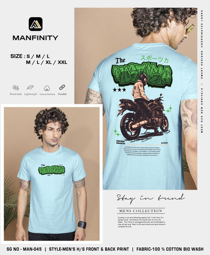 Sg No 045 Manfinity Cotton Biowashed Mens Tshirts Exporter