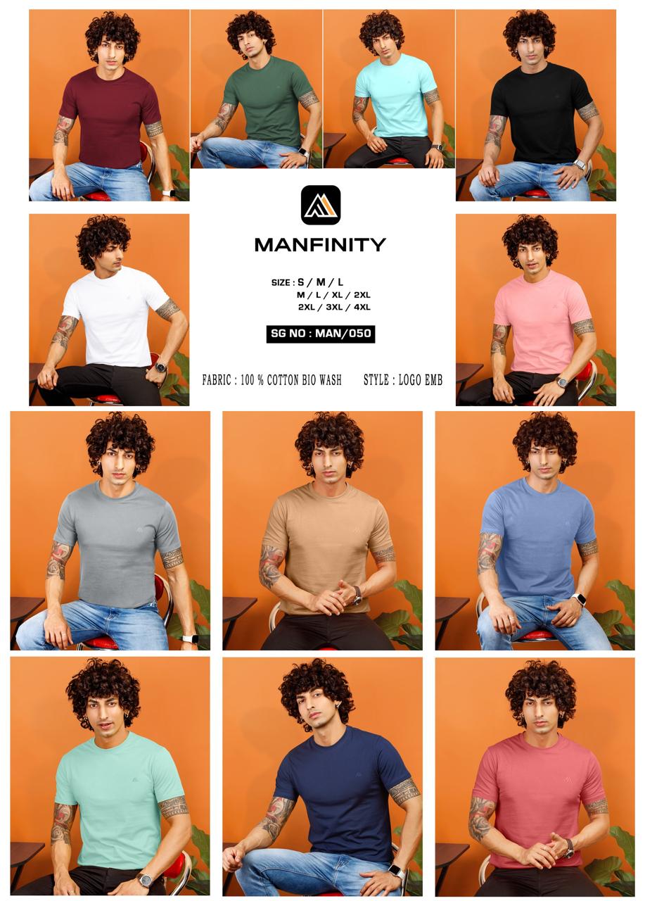 Sg No 050 Manfinity Cotton Biowashed Mens Tshirts Wholesale Price