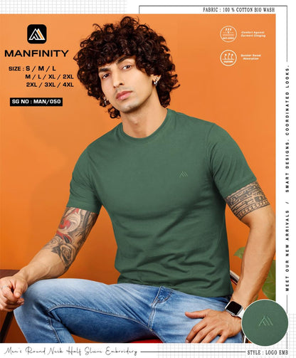Sg No 050 Manfinity Cotton Biowashed Mens Tshirts Wholesale Price