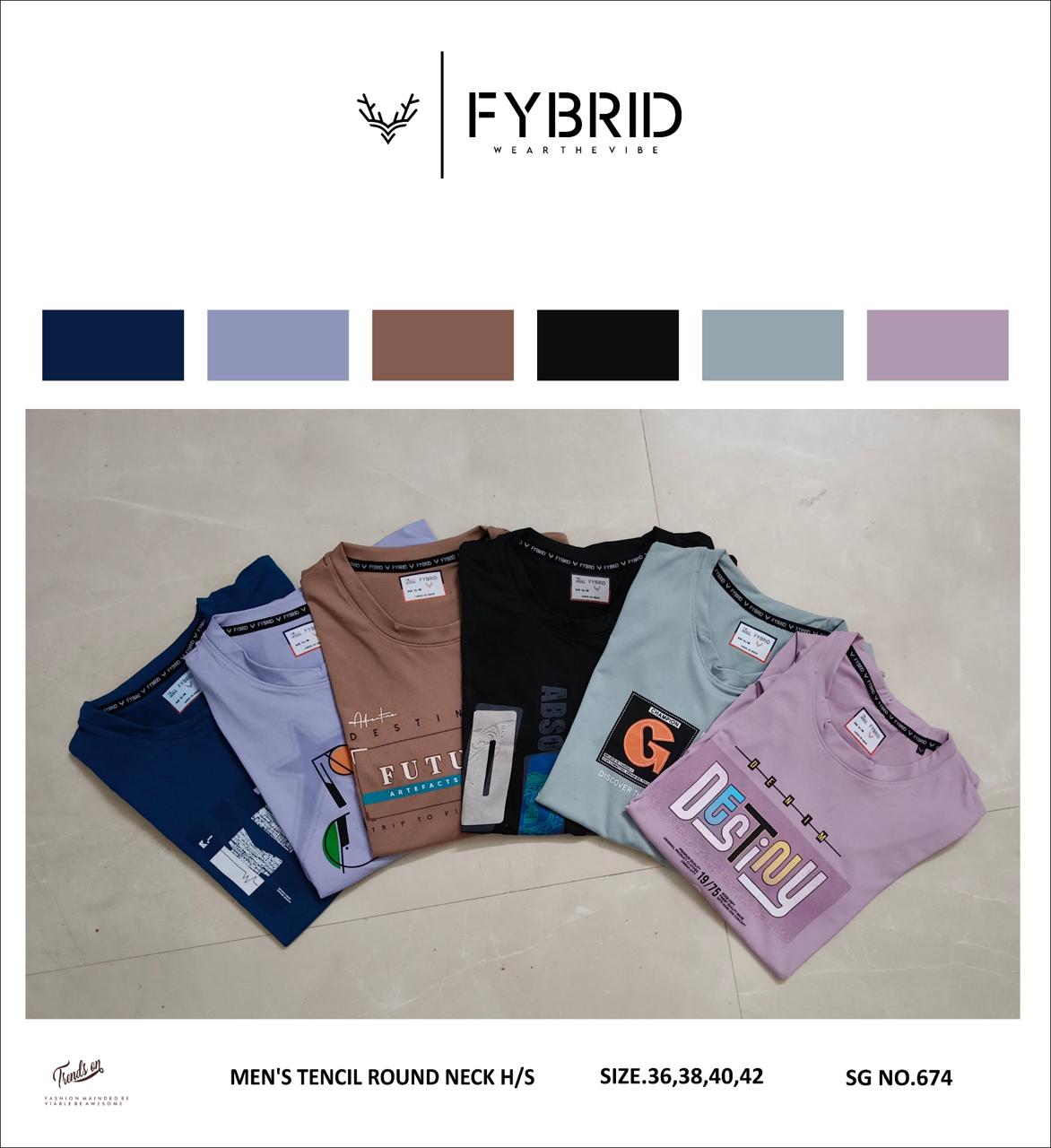 Sg No 674 Fybrid Tencel Mens Tshirts Supplier