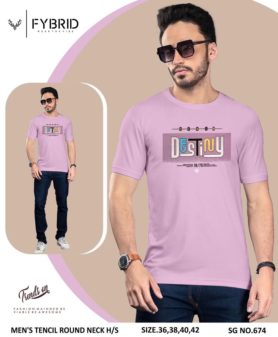 Sg No 674 Fybrid Tencel Mens Tshirts Supplier