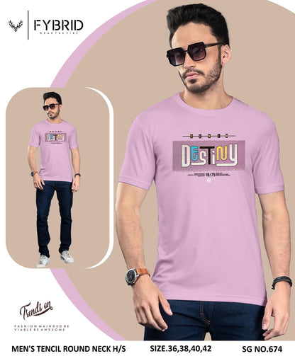 Sg No 674 Fybrid Tencel Mens Tshirts Supplier