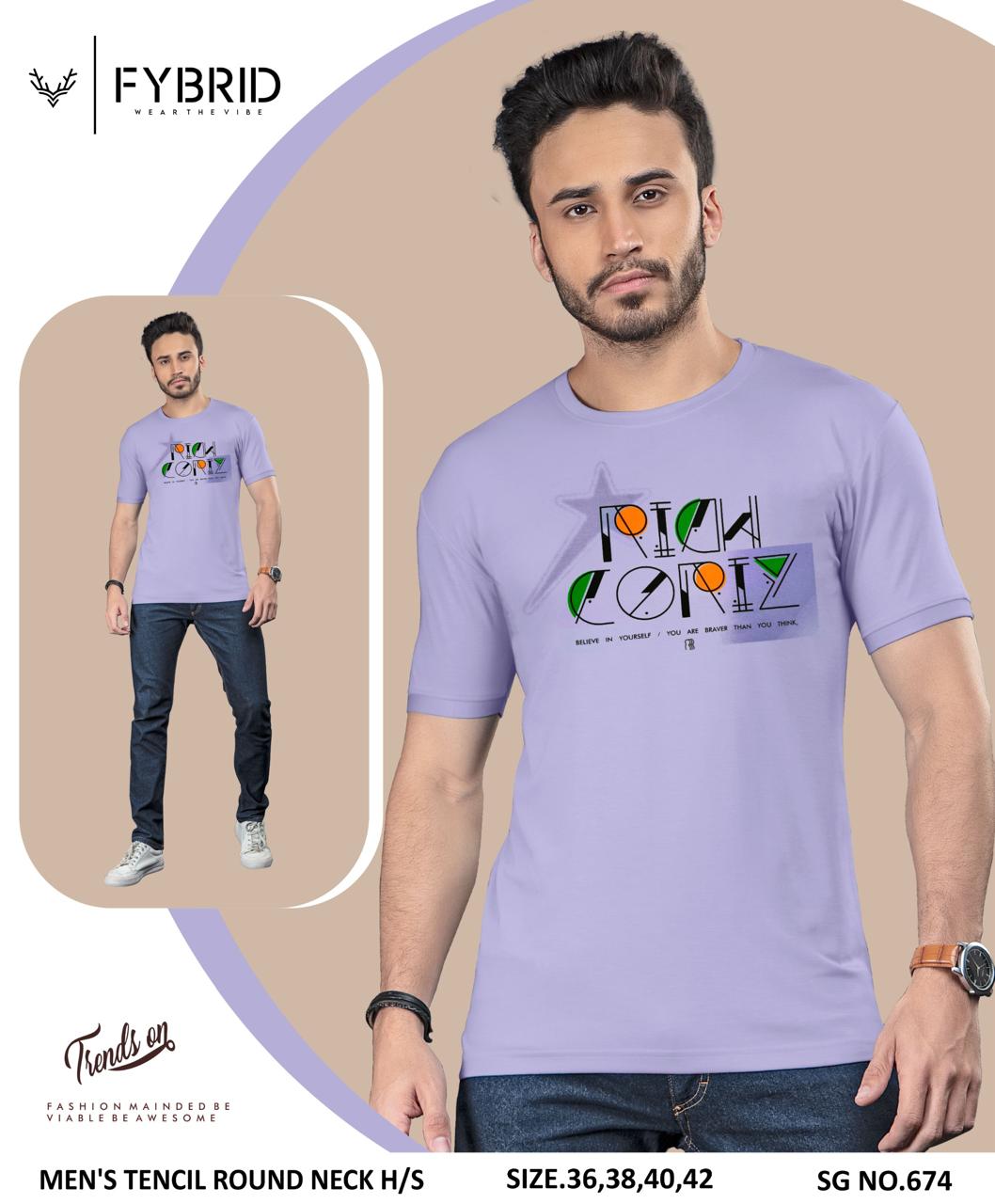 Sg No 674 Fybrid Tencel Mens Tshirts Supplier