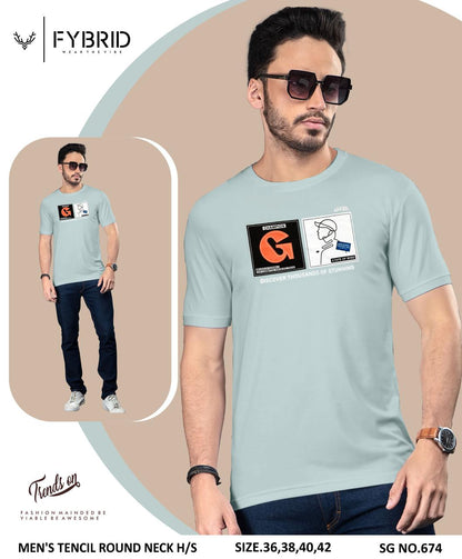 Sg No 674 Fybrid Tencel Mens Tshirts Supplier