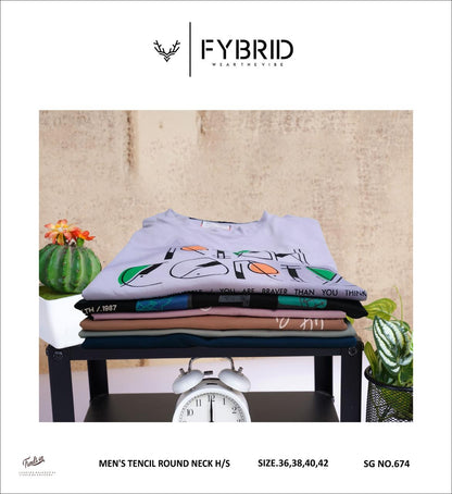 Sg No 674 Fybrid Tencel Mens Tshirts Supplier