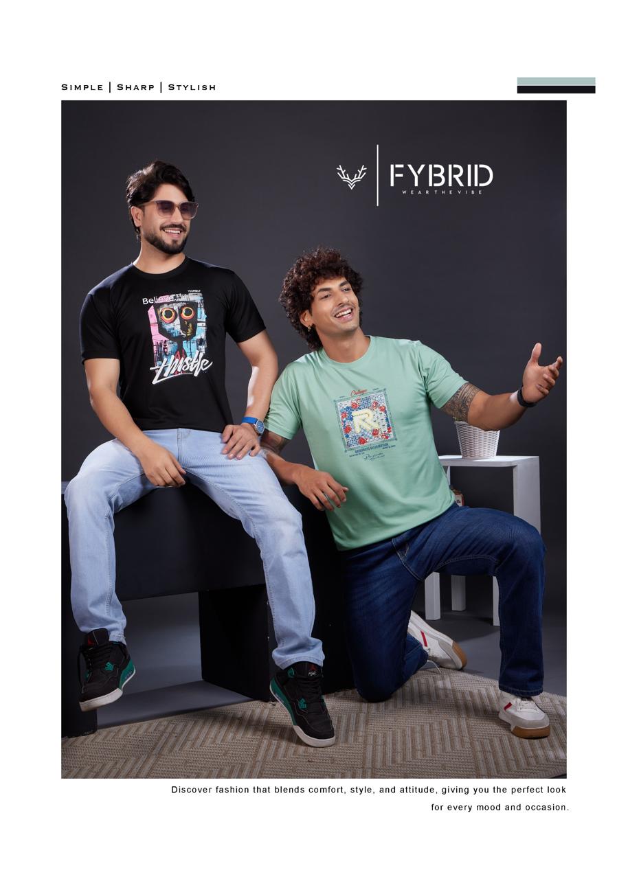 Sg No 737 Fybrid Tencil Mens Tshirts Wholesaler Gujarat