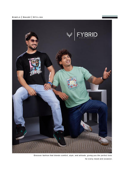 Sg No 737 Fybrid Tencil Mens Tshirts Wholesaler Gujarat