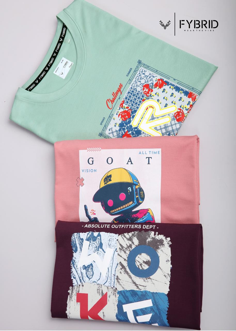 Sg No 737 Fybrid Tencil Mens Tshirts Wholesaler Gujarat
