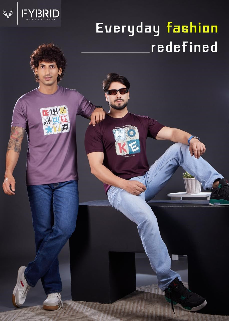 Sg No 737 Fybrid Tencil Mens Tshirts Wholesaler Gujarat
