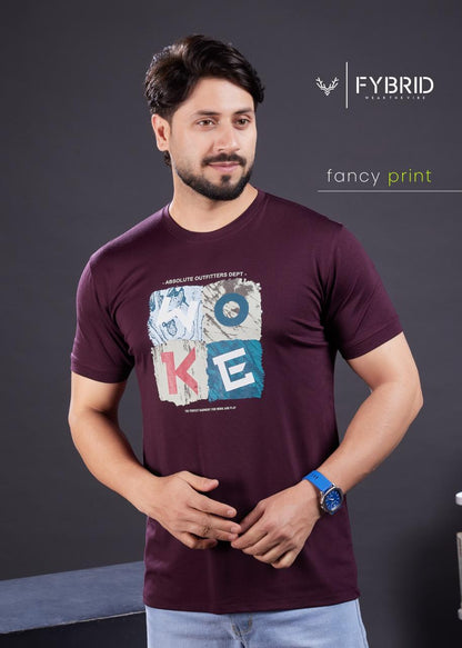 Sg No 737 Fybrid Tencil Mens Tshirts Wholesaler Gujarat