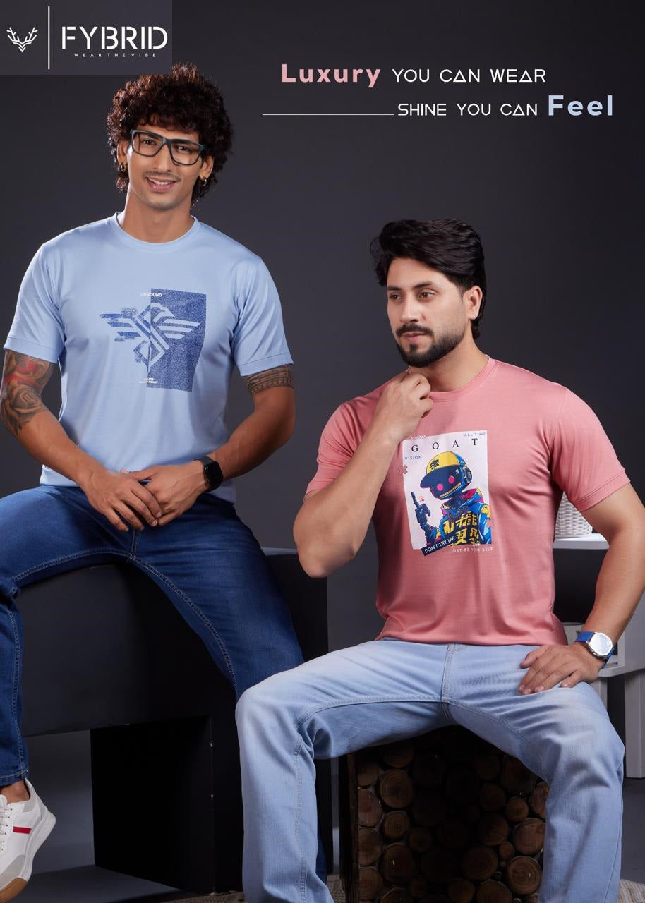 Sg No 737 Fybrid Tencil Mens Tshirts Wholesaler Gujarat