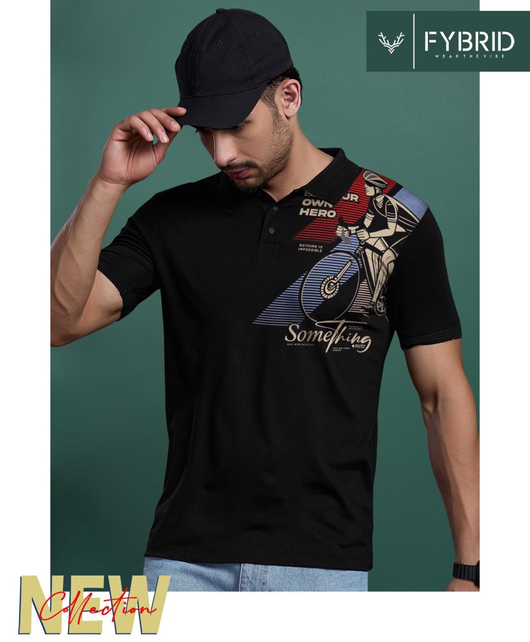 Sg No 759 Collar Fybrid Tencil Lycra Mens Tshirts Wholesaler Gujarat