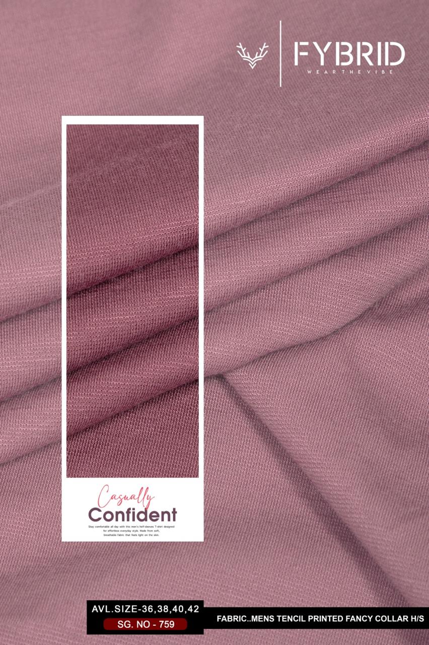 Sg No 759 Collar Fybrid Tencil Lycra Mens Tshirts Wholesaler Gujarat