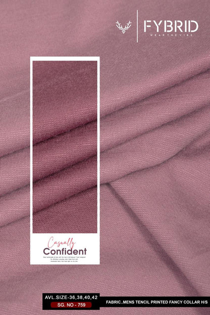Sg No 759 Collar Fybrid Tencil Lycra Mens Tshirts Wholesaler Gujarat