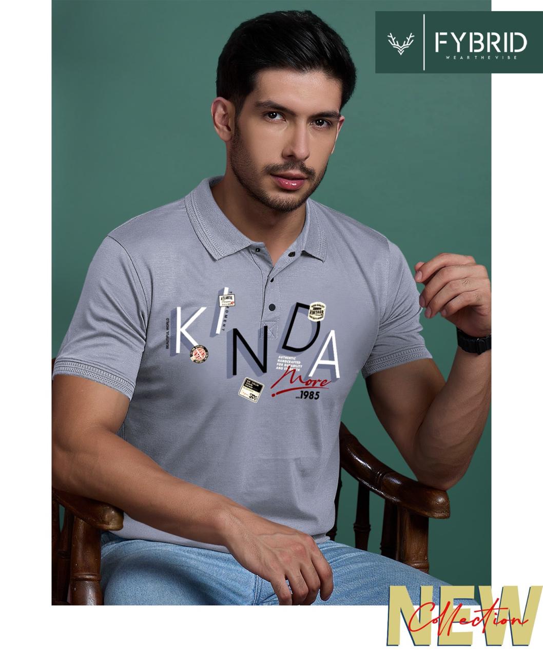 Sg No 759 Collar Fybrid Tencil Lycra Mens Tshirts Wholesaler Gujarat