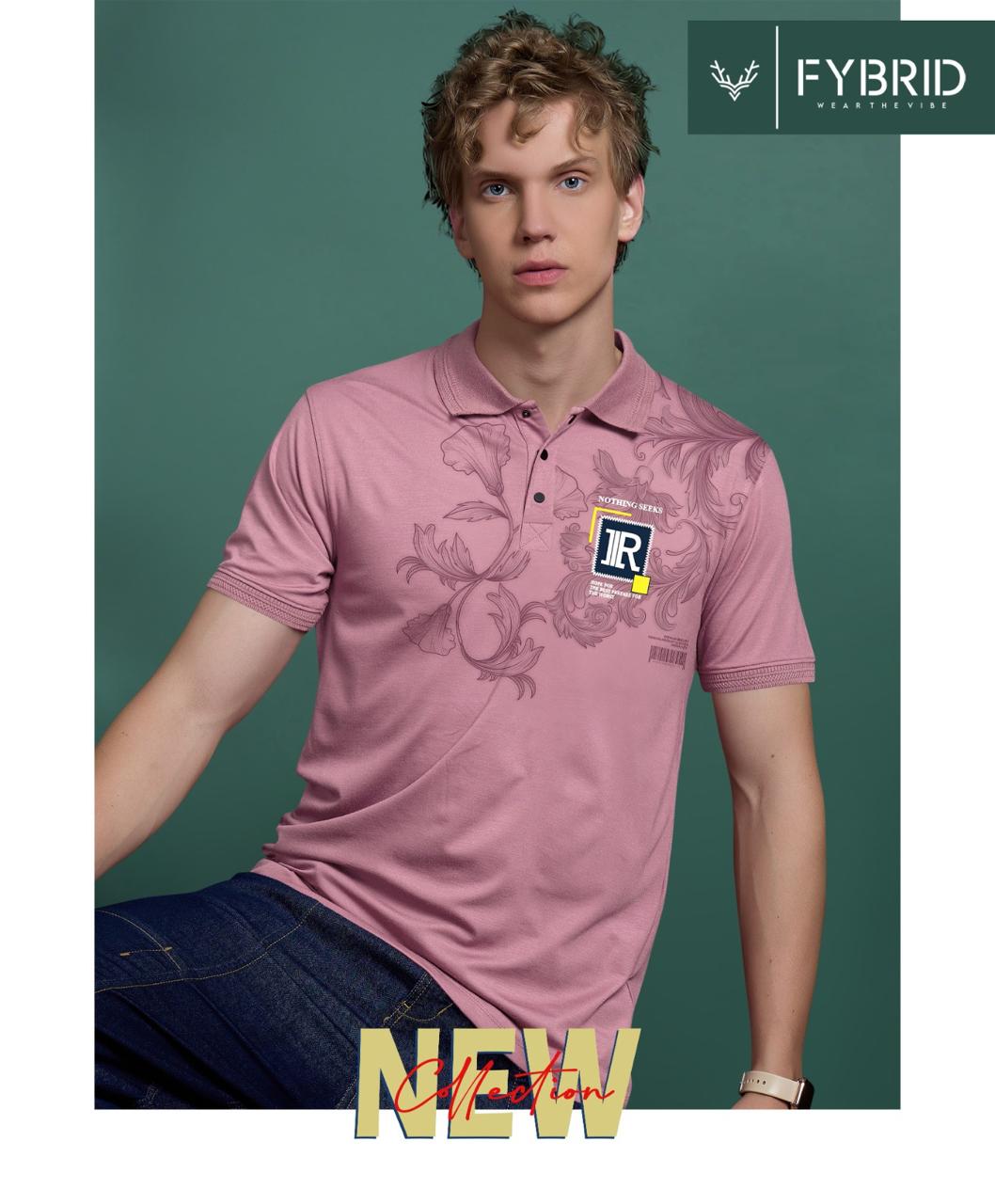 Sg No 759 Collar Fybrid Tencil Lycra Mens Tshirts Wholesaler Gujarat