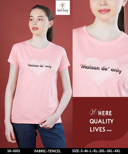 Sh 0012 Sweet Honey Imported Women Tshirt Manufacturer India