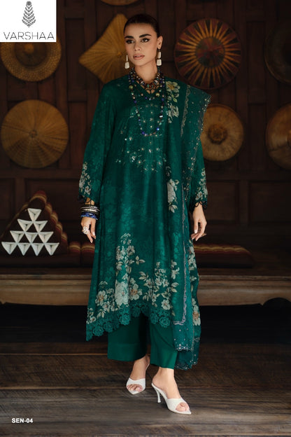 Shaah E Noor Vol 1 Varshaa Viscose Muslin Pant Style Suits Manufacturer