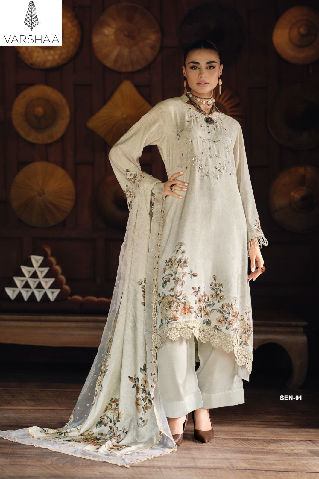 Shaah E Noor Vol 1 Varshaa Viscose Muslin Pant Style Suits Manufacturer