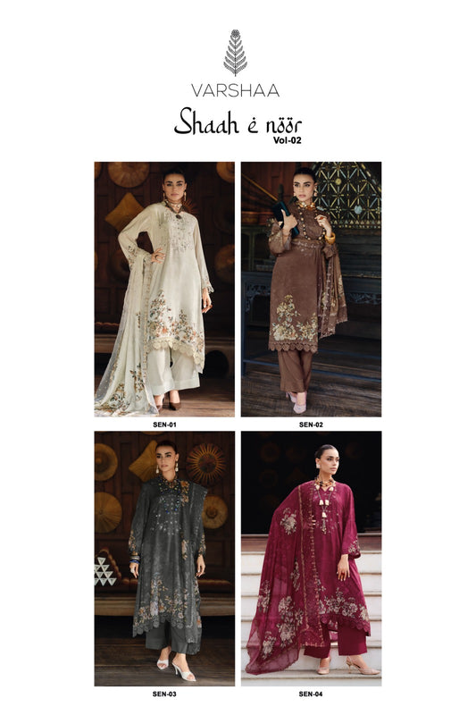 Shaah E Noor Vol 2 Varshaa Viscose Pashmina Suits Wholesale Price