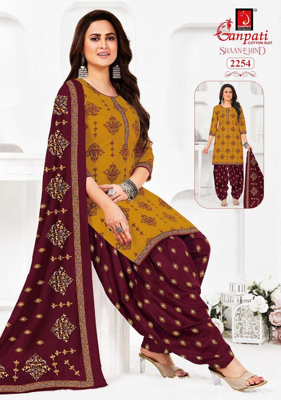 Shaan E Hind Vol 11 Ganpati Cotton Readymade Patiyala Suits Exporter Gujarat