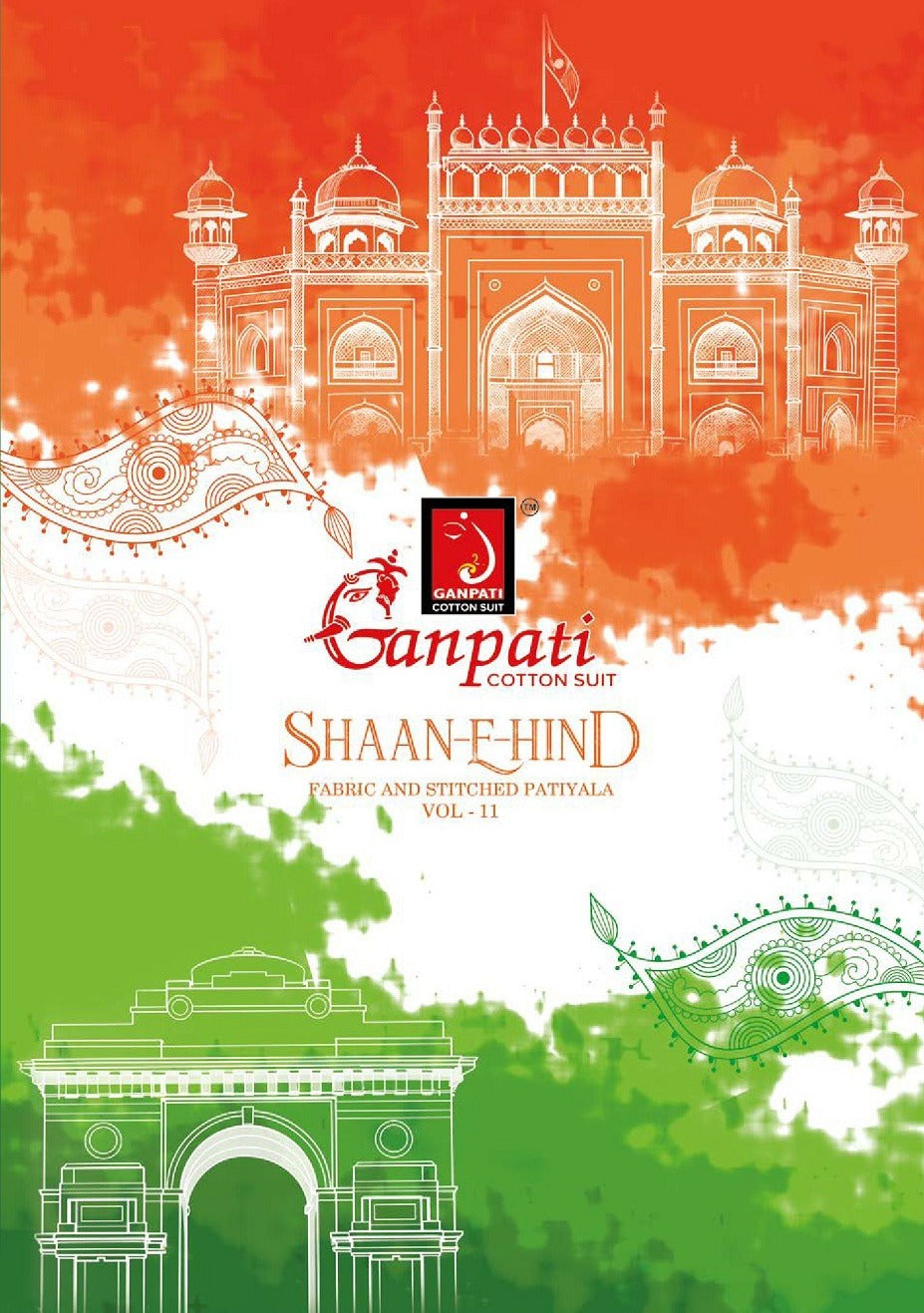 Shaan E Hind Vol 11 Ganpati Cotton Readymade Patiyala Suits Exporter Gujarat