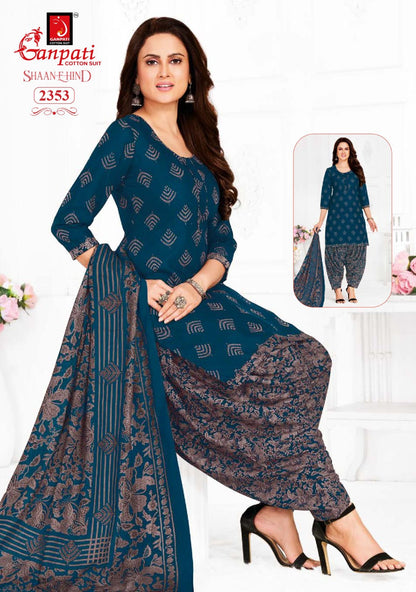 Shaan E Hind Vol 12 Ganpati Cotton Patiyala Style Suits Wholesale Price