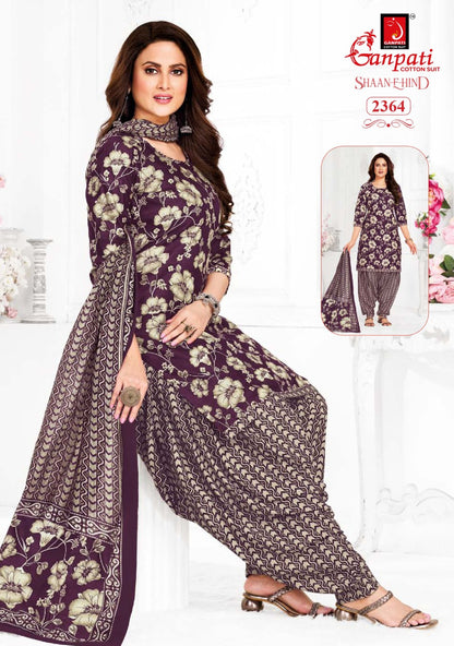Shaan E Hind Vol 12 Ganpati Cotton Patiyala Style Suits Wholesale Price