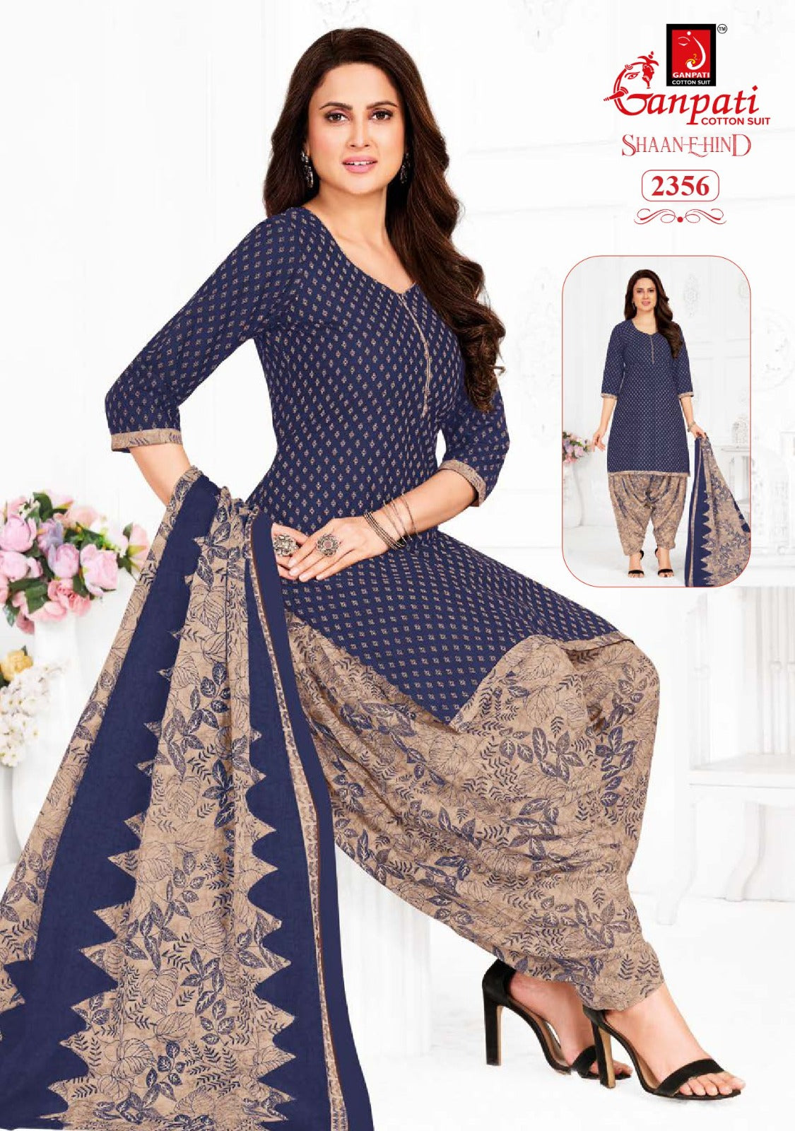 Shaan E Hind Vol 12 Ganpati Cotton Patiyala Style Suits Wholesale Price