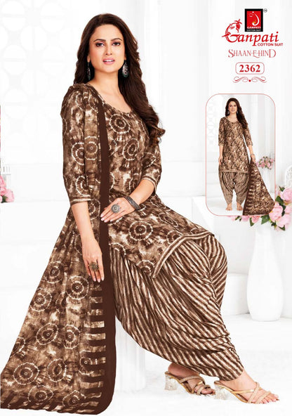 Shaan E Hind Vol 12 Ganpati Cotton Patiyala Style Suits Wholesale Price