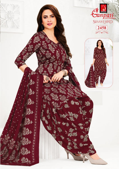 Shaan E Hind Vol 13 Ganpati Cotton Dress Material Wholesaler India