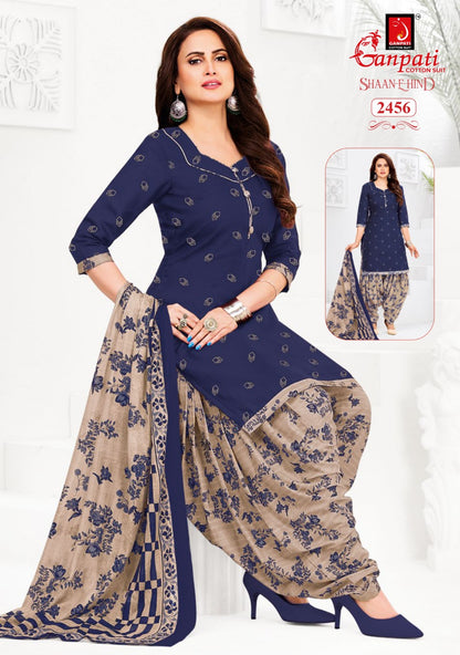 Shaan E Hind Vol 13 Ganpati Cotton Dress Material Wholesaler India