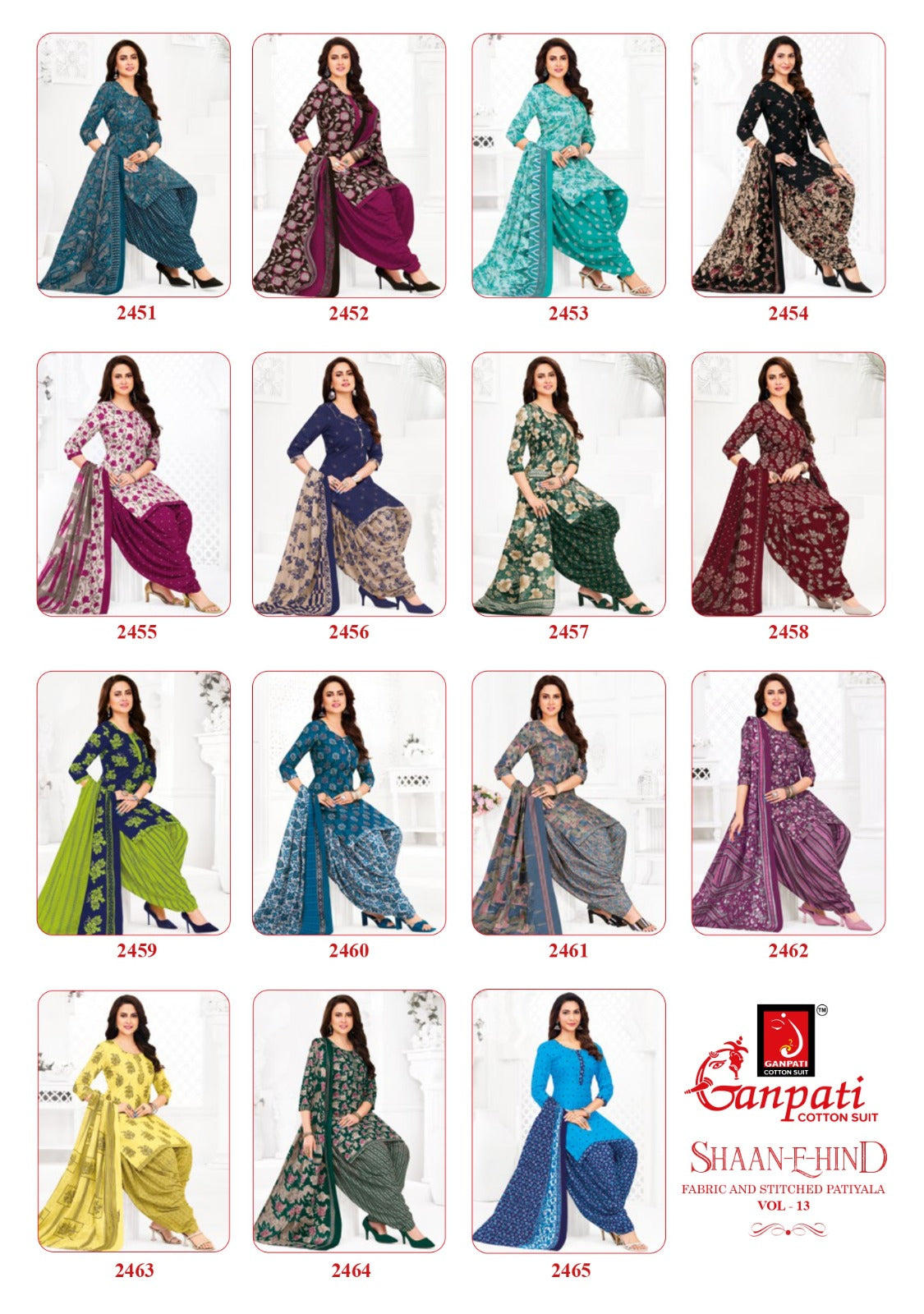Shaan E Hind Vol 13 Ganpati Cotton Dress Material Wholesaler India