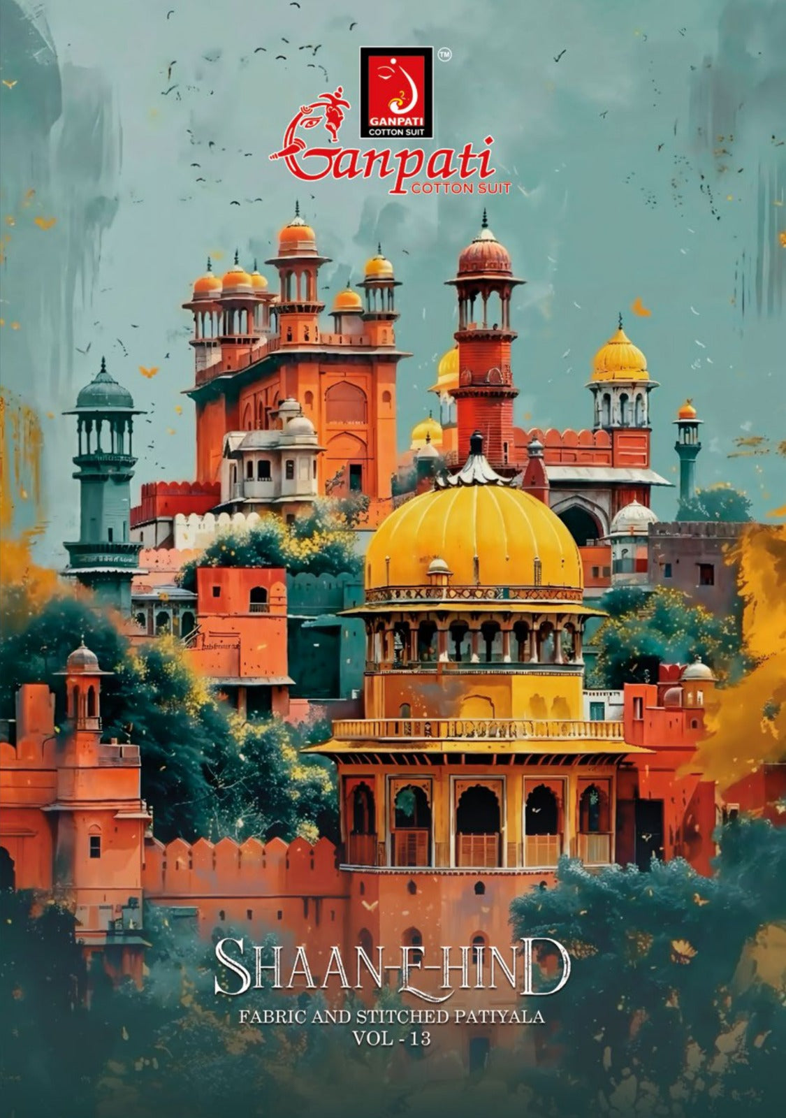 Shaan E Hind Vol 13 Ganpati Cotton Dress Material Wholesaler India