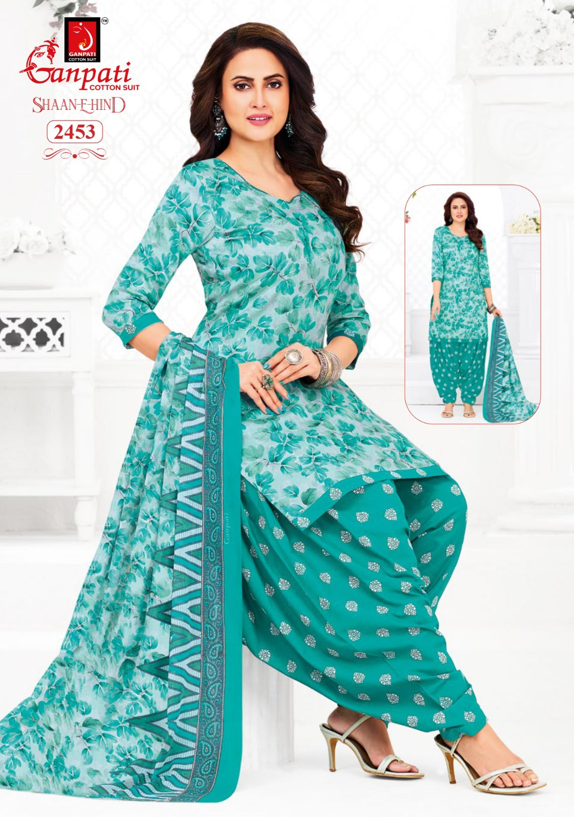 Shaan E Hind Vol 13 Ganpati Cotton Dress Material Wholesaler India
