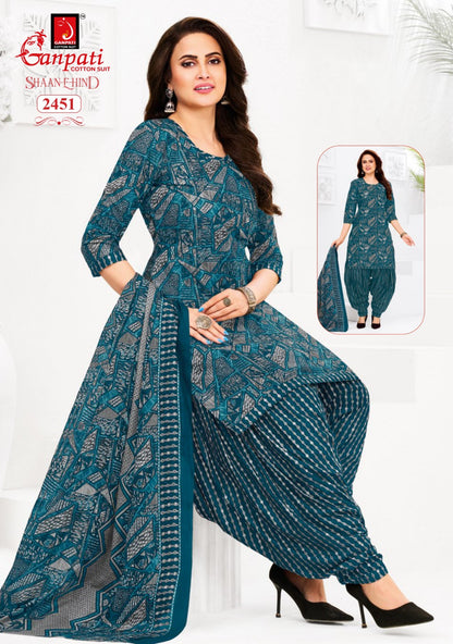 Shaan E Hind Vol 13 Ganpati Cotton Dress Material Wholesaler India