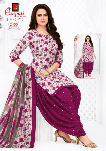 Shaan E Hind Vol 13 Ganpati Cotton Dress Material Wholesaler India