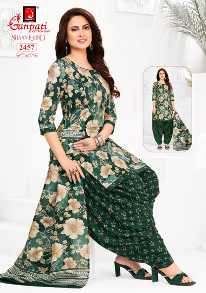 Shaan E Hind Vol 13 Ganpati Cotton Dress Material Wholesaler India