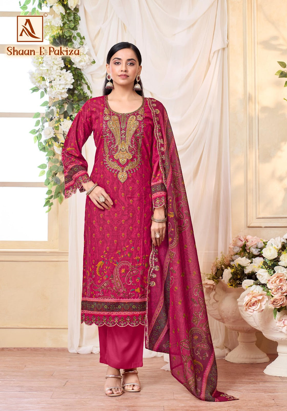 Shaan E Pakiza Alok Cotton Cambric Karachi Salwar Suits Supplier Gujarat