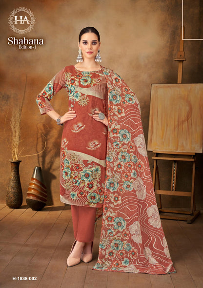 Shabana Edition 1 Harshit Fashion Viscose Rayon Karachi Salwar Suits Manufacturer India