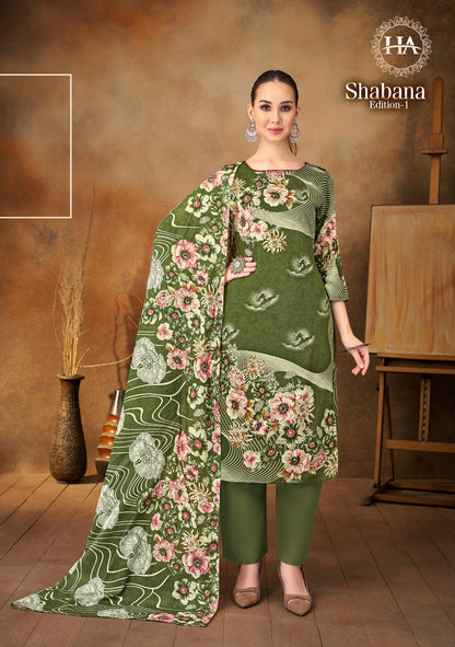 Shabana Edition 1 Harshit Fashion Viscose Rayon Karachi Salwar Suits Manufacturer India