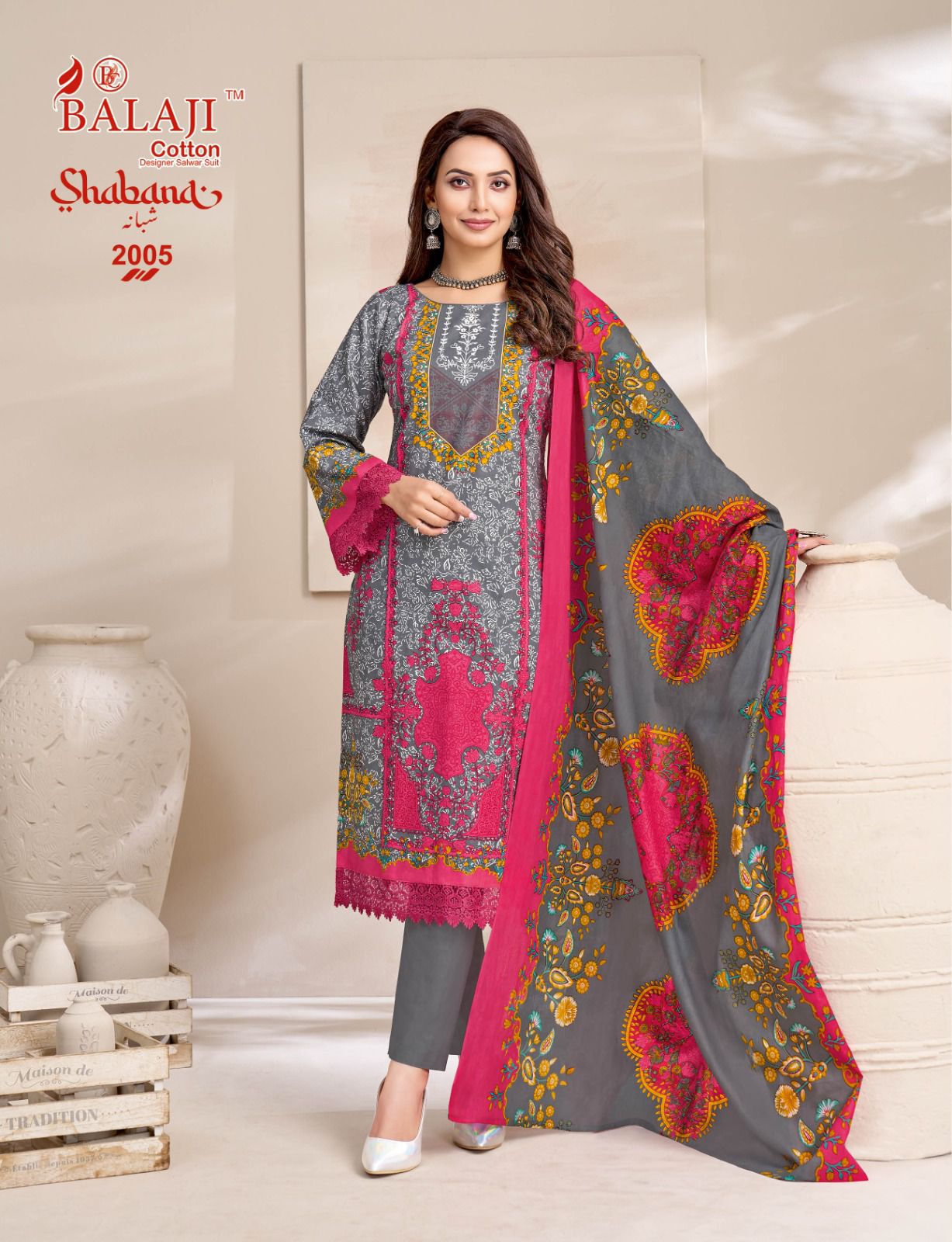 Shabana Vol 2 Balaji Cotton Karachi Salwar Suits Supplier India