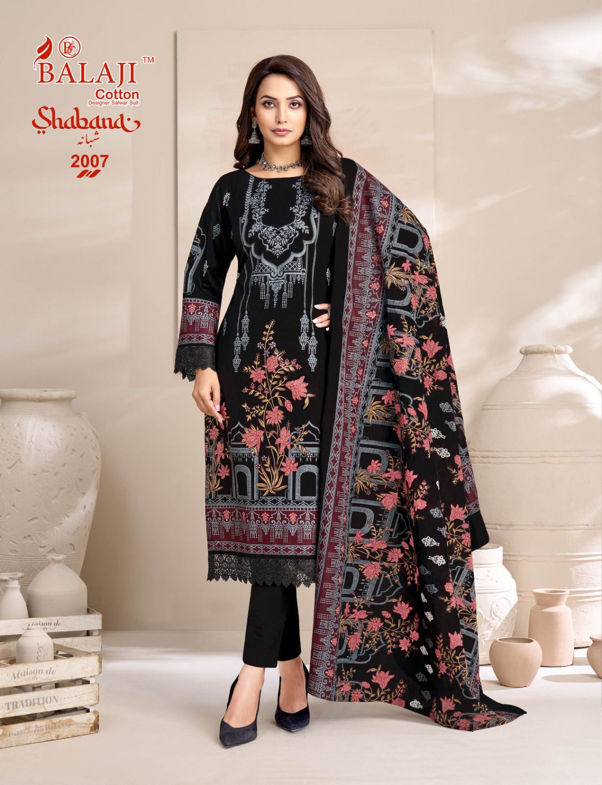 Shabana Vol 2 Balaji Cotton Karachi Salwar Suits Supplier India