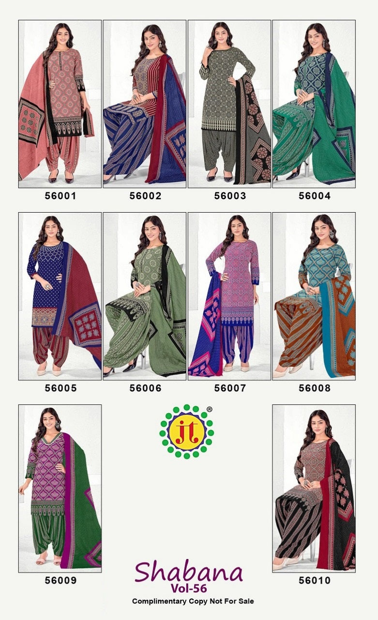 Shabana Vol 56 Jt Cotton Dress Material Wholesaler Ahmedabad